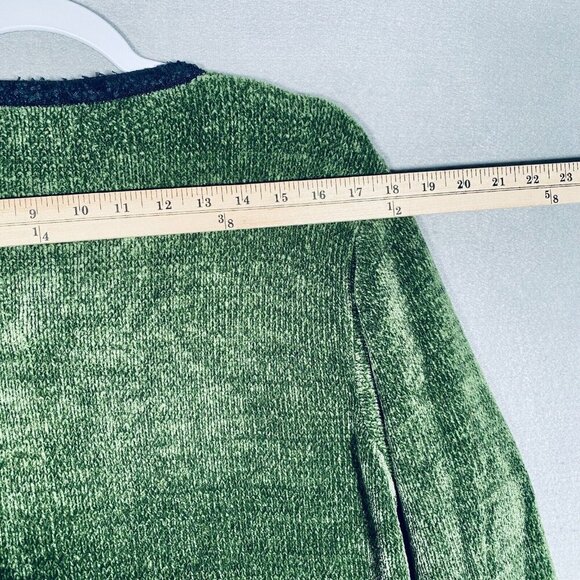 Vintage Ani Barrie Sweater Womens M Green Button Up Cardigan Fuzzy - Picture 8 of 12